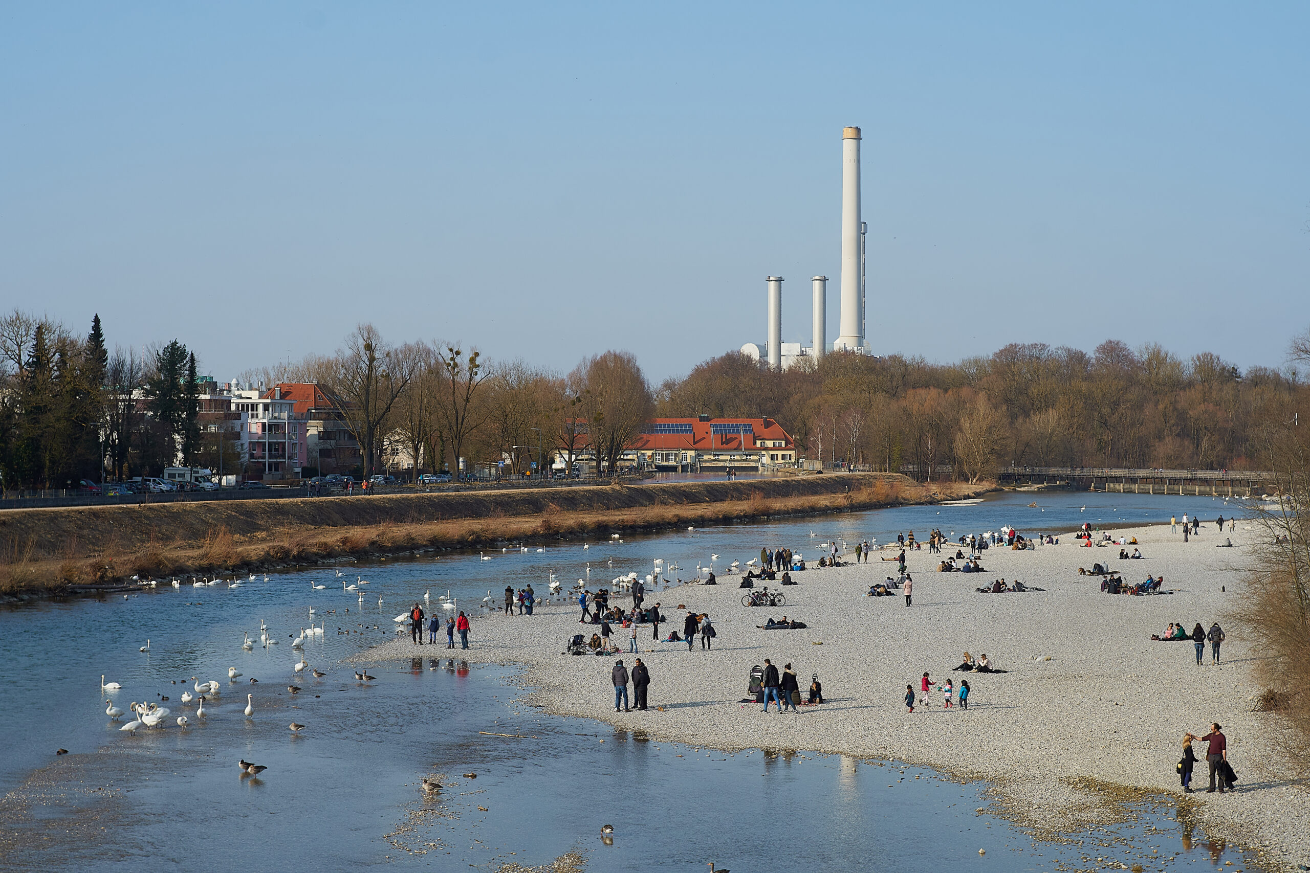 View on Isar river in springtime – Flaucher